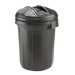 Black Dustbin With Lid