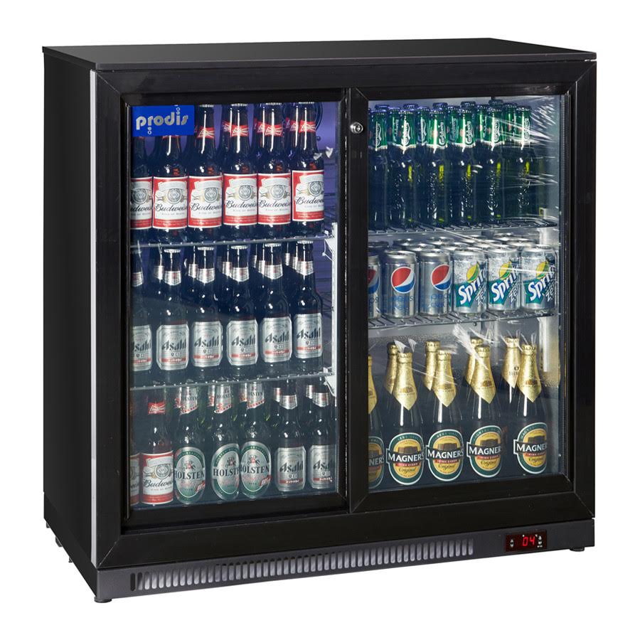 Prodis Double Hinged Black Bottle Fridge