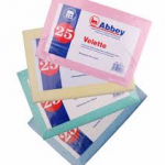 Velette Cloth Packs Of 25 (4 Colours)